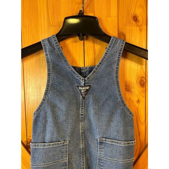 VINTAGE OshKosh B'Gosh Boys Denim Vestbak Overalls Medium Wash Size 2T (5310) - Picture 5 of 7